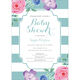Lagoon Vintage Flower Baby Shower Invitations Image 4 of 6